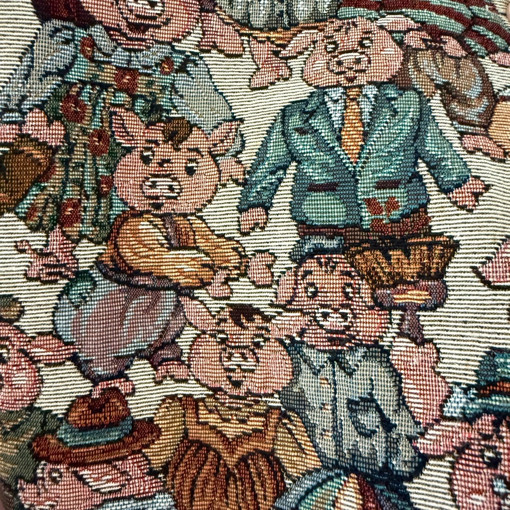 Vintage Facets 80s/90s Pigs/Animals in Clothes Tapestry Vest Size Large - Picture 4 of 5